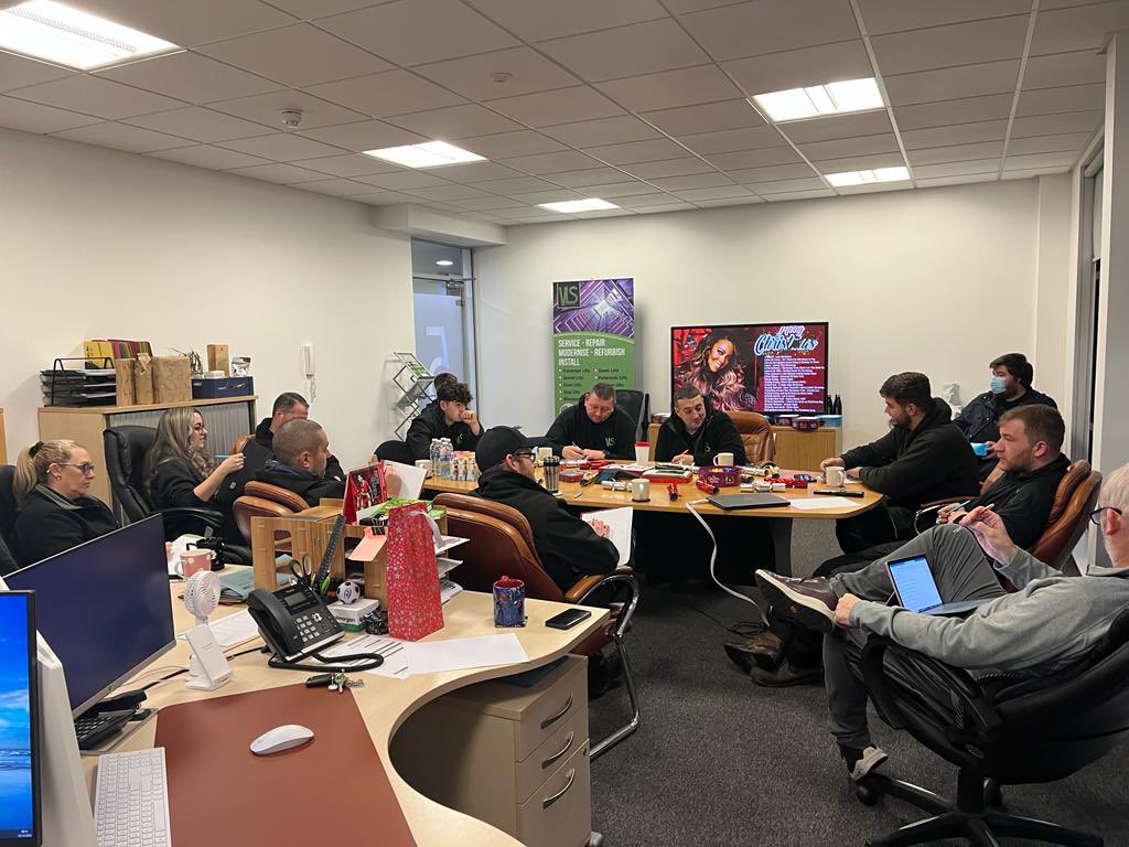 Celebrating the festive season with our amazing co-workers at the annual office Christmas breakfast. So much food, laughter, quiz, and holiday cheer before we finish. #ChristmasBreakfast #WorkFamily #HolidaySpirit"