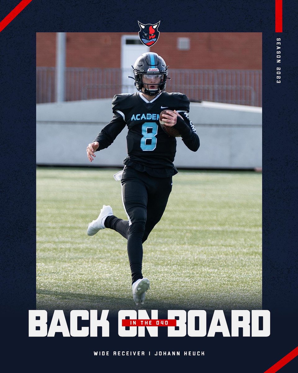 Former QB, now WR 🔁 Welcome back <a href="/heuck_johann/">Johann Heuck</a> to the 040 🌊 

#CatchTheWave #HSDSignings23
📷: NFL Academy