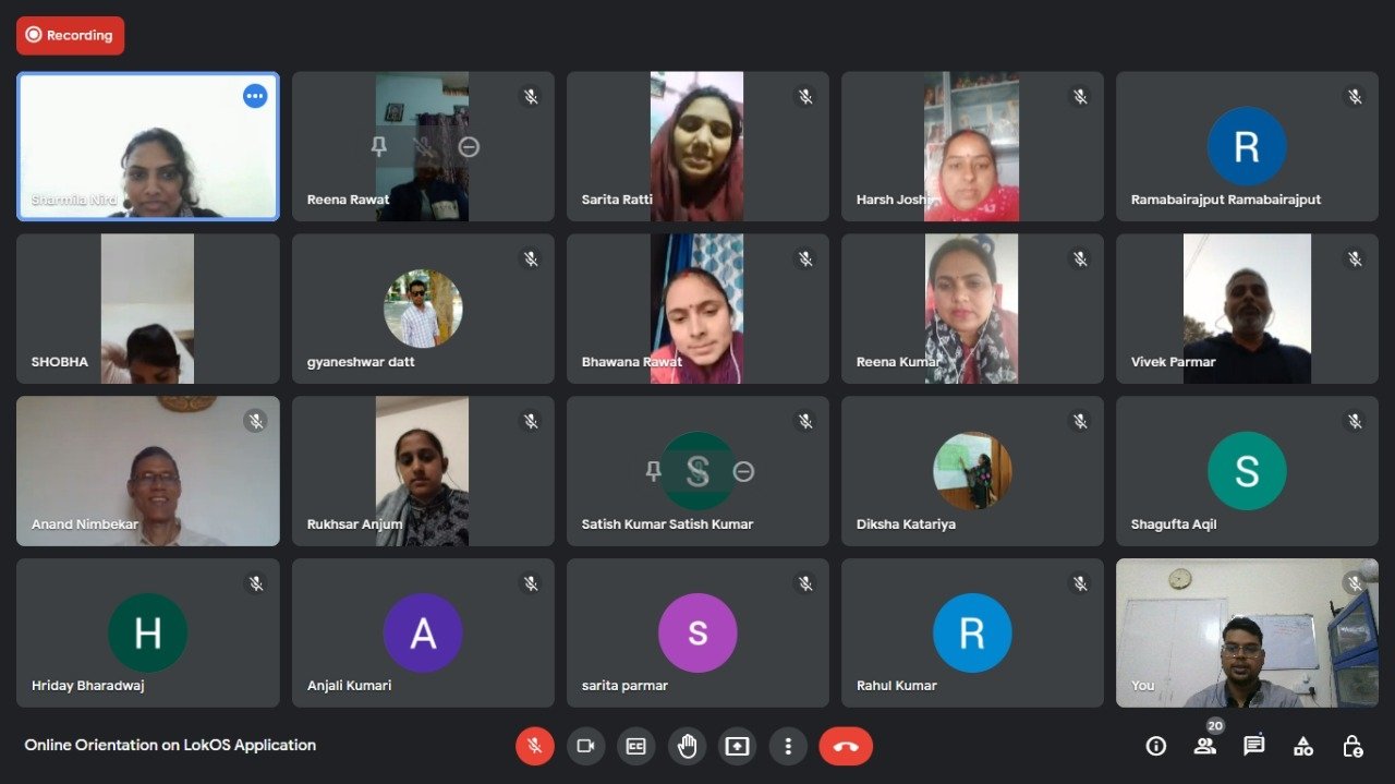 NIRDPR on Twitter "An online Orientation on LokOS Application was