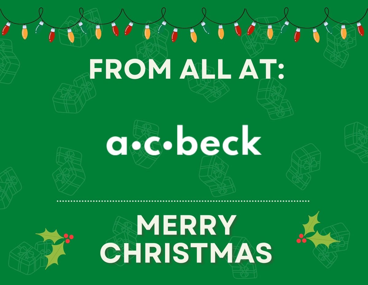 Merry Christmas from AC Beck and a Happy New Year.