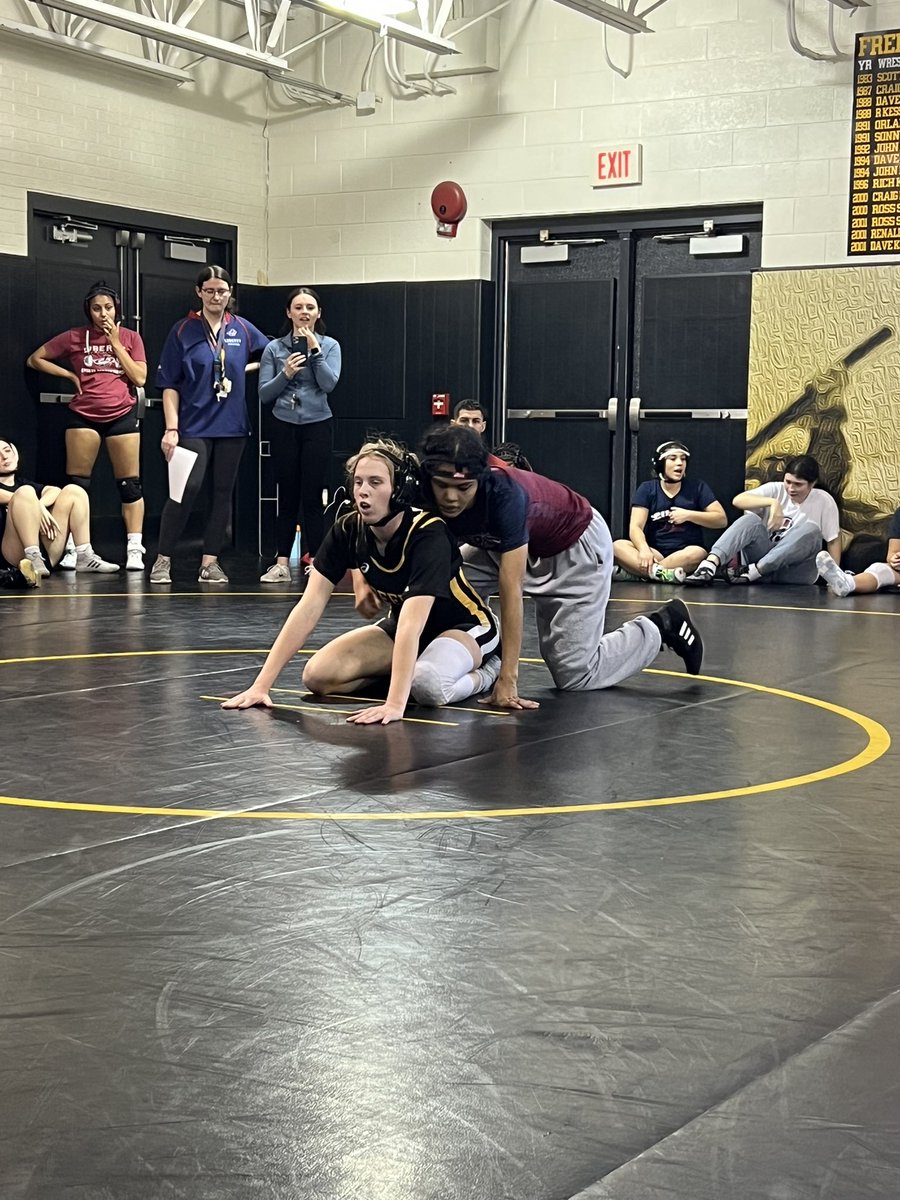 FHSWrestlingPA's tweet photo. So proud of these girls @FHSgirlswrestle they stepped on the line and competed tough and even more importantly with #class huge shout out to @LHSGirlsWrestle for coming into our room and competing. All the competitors competed fearlessly! #FreedomFamily #ClassAct #OneTeam https://t.co/SiiL57LjsX
