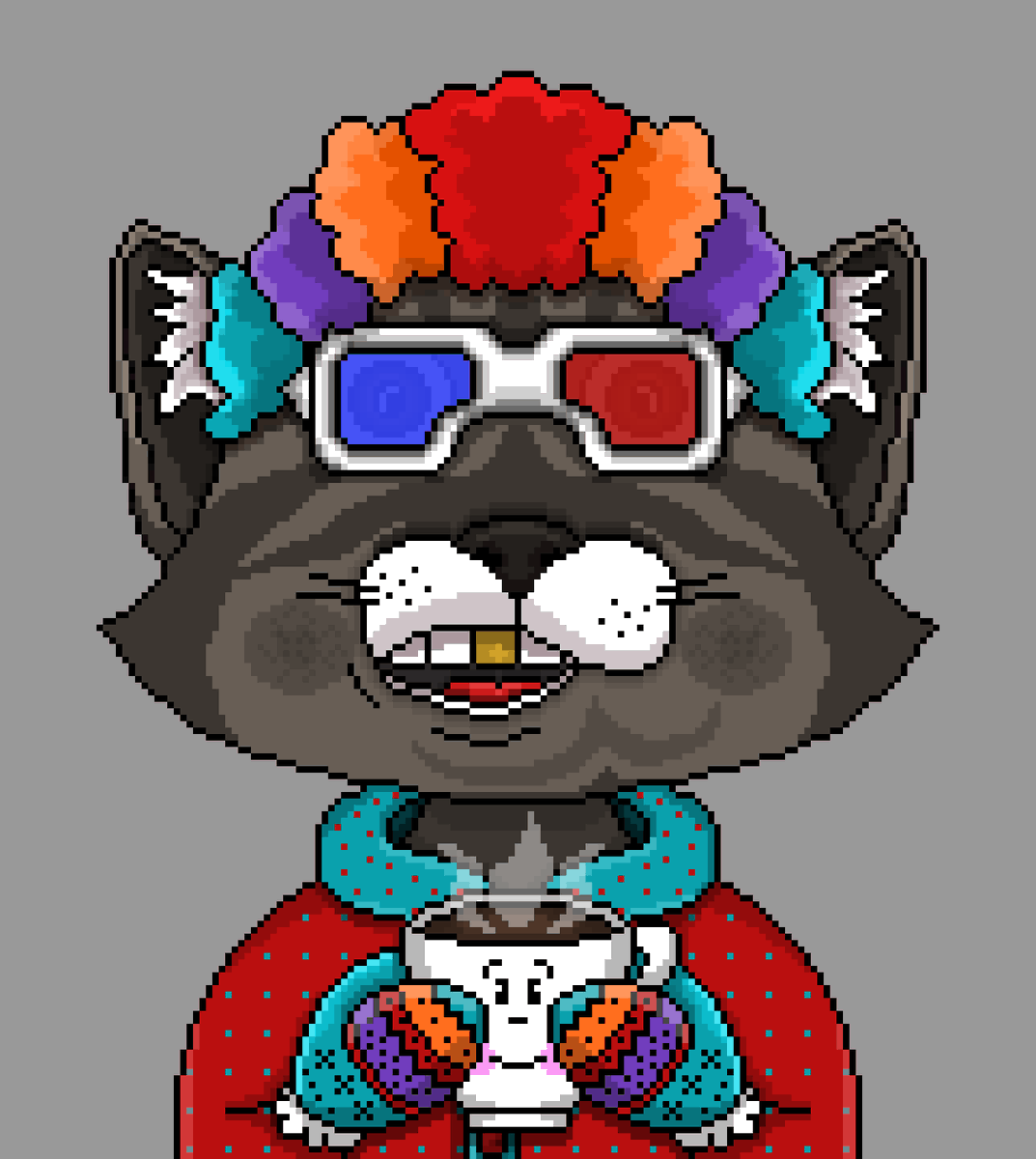 snowfoxofficial's tweet photo. SnowFox Official 
Learn more about the collection! ☕🦊🐥
Link is in Bio 😊
#pixel #pixelart #nft #opensea #openseanft #art #creative #snowfoxofficialnft #brasil https://t.co/2ylx2tqMG9