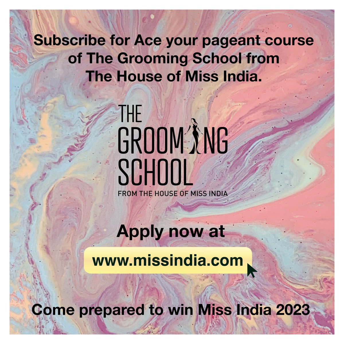 The Grooming School by House of Miss India's 'Ace Your Pageant' course is your one-stop destination to get Femina Miss India 2023 ready. Subscribe to The Grooming School today and apply now at 
missindia.com ✨

@TGSbyMissIndia 

#FeminaMissIndia2023 #TheGroomingSchool