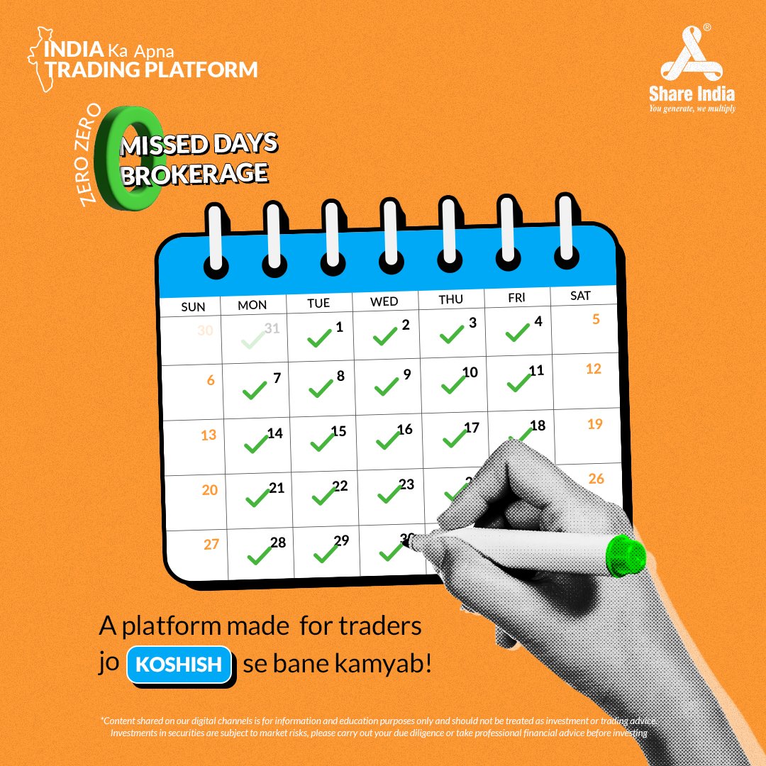 shareindiasec's tweet image. What do you do on the weekends? We wait for the market to open :p

Now trade with zero brokerage and diversify your financial portfolio with a broker who understands your financial goal.

#IndiaKaApnaTradingplatform #ShareIndia