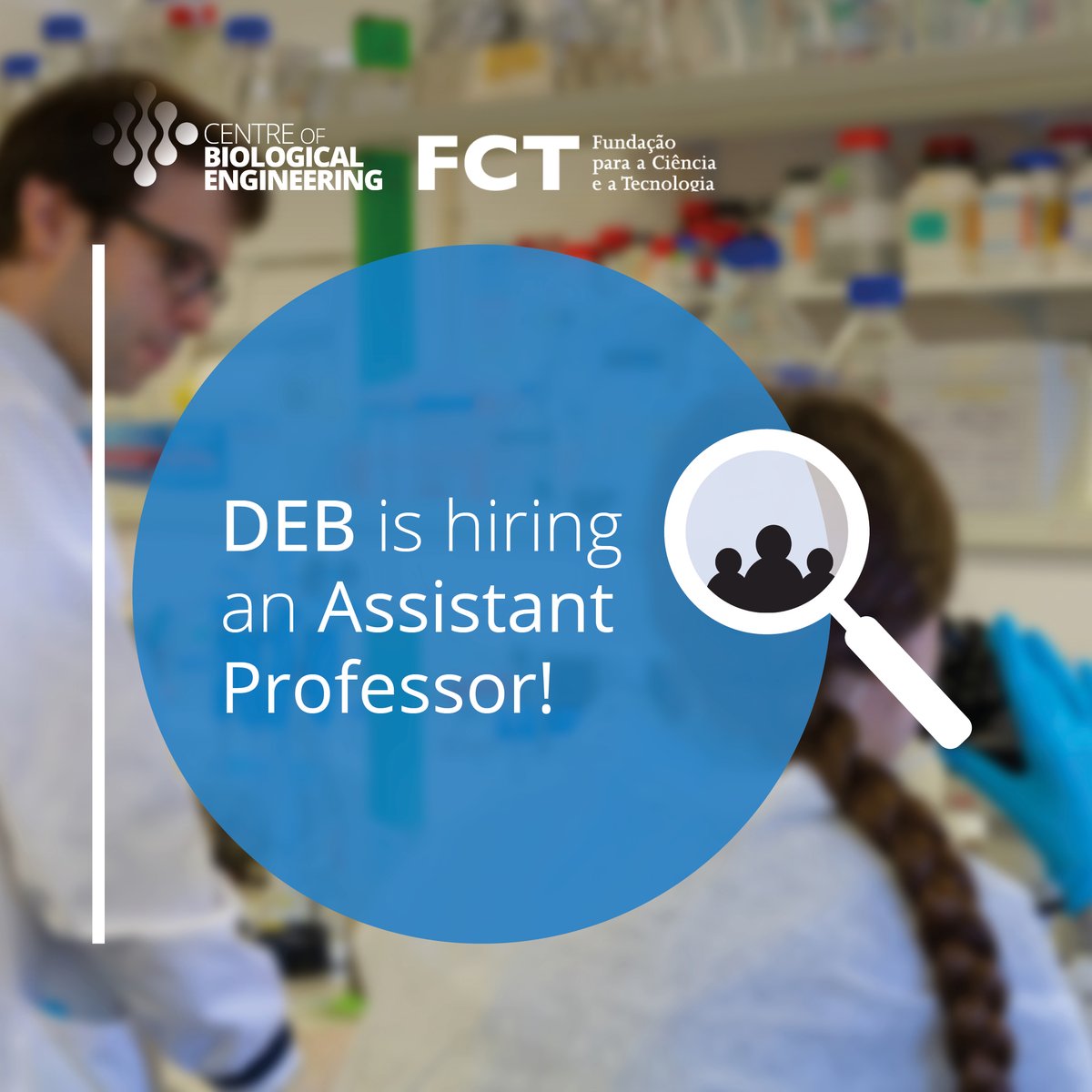 #DEB is hiring an Assistant Professor!
If you have a PhD in Chemical and Biological Engineering or in a related field this could be the opportunity for you. 
Apply until the 20th of january.
See all the information about the #recruitment process here: bit.ly/3VhtLMq