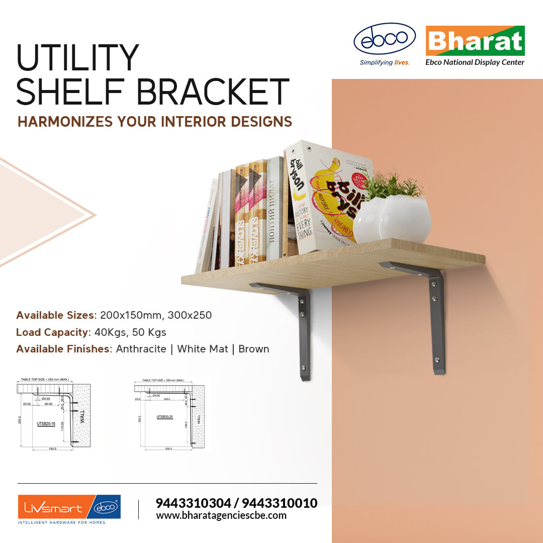 bharat_agency1's tweet photo. EBCO's Utility Shelf Bracket is here to help you out with modular fitting solutions that never create an odd feeling when fitted on the walls
https://t.co/lCkZmylOd5 / https://t.co/FxTJdLSmiA
9443310304, 9443310010
#Ebco #shelfbracket #shelfdecoration #bharatagencies https://t.co/aLLKTnn4gD