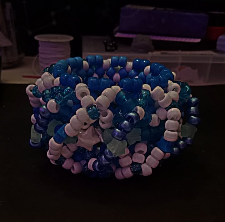irradiatedslvt's tweet photo. ive never posted kandi stuff here but i made a set of blue cuffs and my hands hurt
.
tags
#kandi #plur #kandikid #kandicuff #3dcuff #cuff #bracelet #bracelets #scenekid #scenecore https://t.co/ZOAVFMBw4o