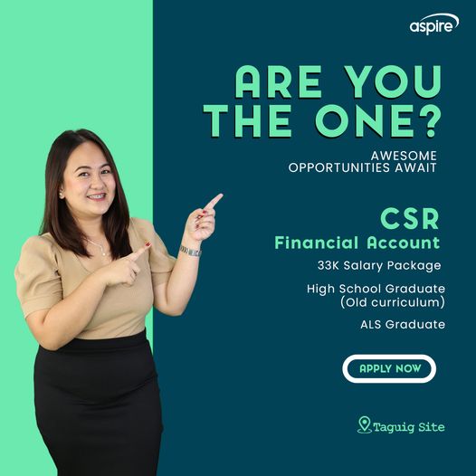 aspireglobal_ph's tweet image. #aspirehiring #financialaccount #quezoncity #applytodayquezoncity #aspirecallcenterjobs #aspirebpojobs #bpo #aspirehigher #aspiretoinspire #aspireapplynow #callcenteragent #onsite #gethirednow #risehighaspire #aspireglobalsolutions #cs