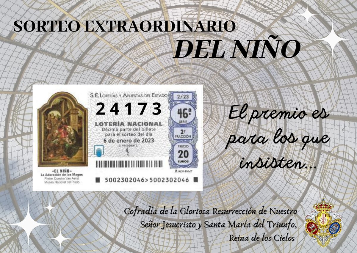 Cfrd_Resucitado's tweet image. 💙🤍Sorteo del Niño💙🤍

La suerte es para quien la juega e insiste. No te quedes sin tu décimo para el sorteo.

Si deseas adquirir un décimo, póngase en contacto con cualquier miembro de la junta de gobierno, o a traves de nuestras redes sociales.