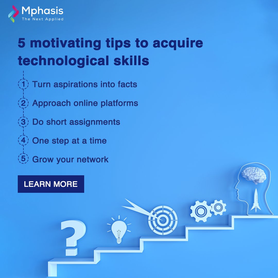 Mphasis's tweet image. #Digitaltransformation has not been fair or equitable. Some people have not developed #technologicalskills and have no means to obtain them. Here @agastyasays talks about tips they can follow to develop necessary #skills and advance their #careers. mphs.co/Elango_