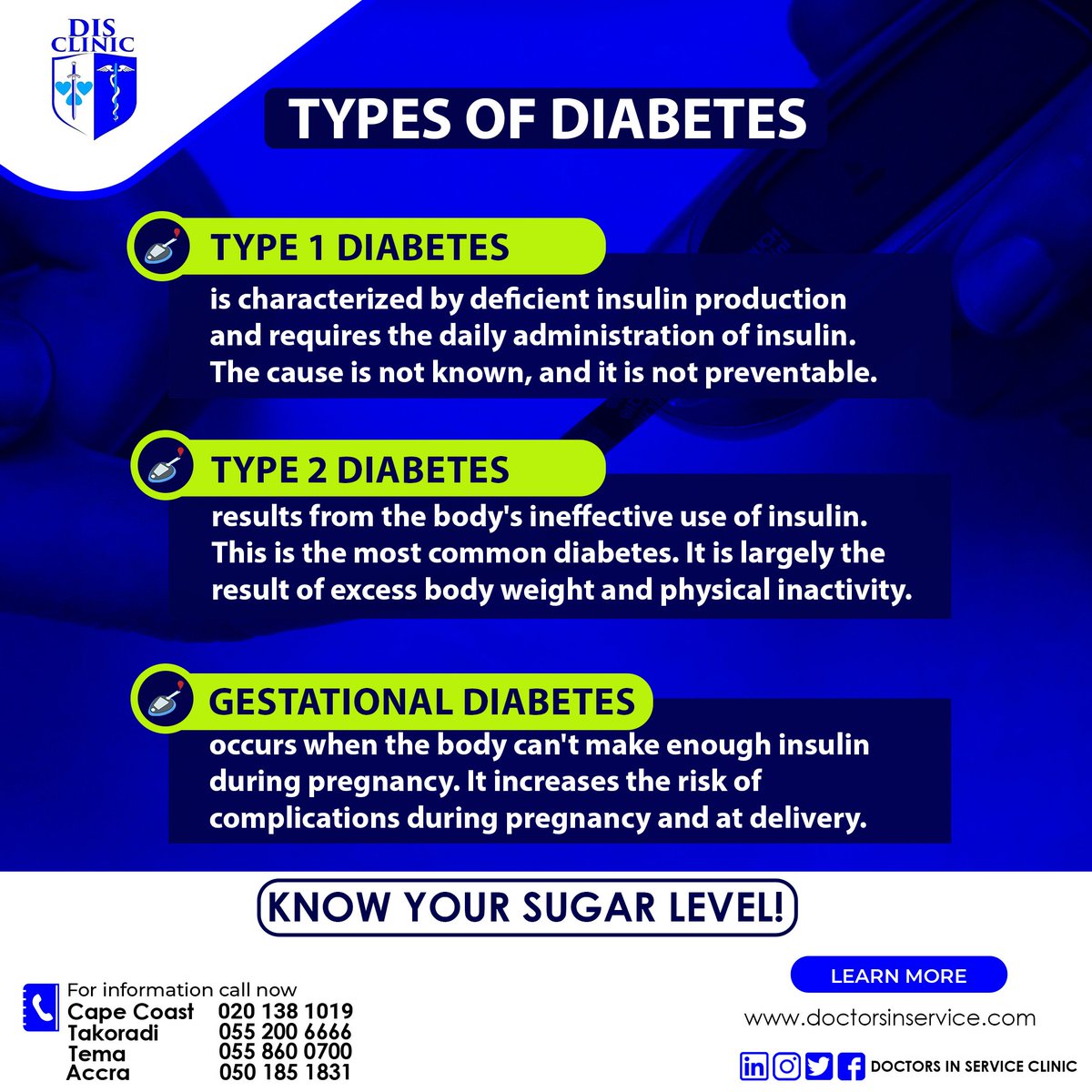 disclinic's tweet photo. Know your sugar level
#disclinic #diabetes #diabetesawareness #diabetesmanagement #knowyoursugarlevel https://t.co/wjhDIjtW1Y