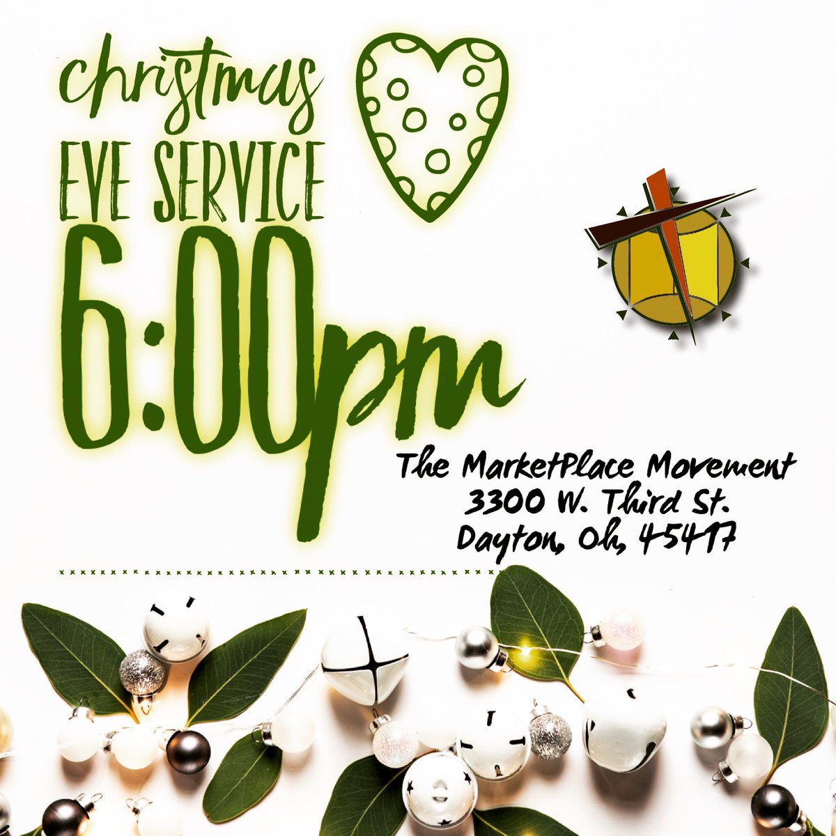 MarketPlaceREAL's tweet photo. This year, we will NOT be having Sunday Morning service on Christmas Day! We will gather for Christmas Eve Service on Saturday, December 24.

We invite you, your family and friends to worship with us. We will gather at 6:00pm for a worship and candlelight service. https://t.co/V77bRPFdS9