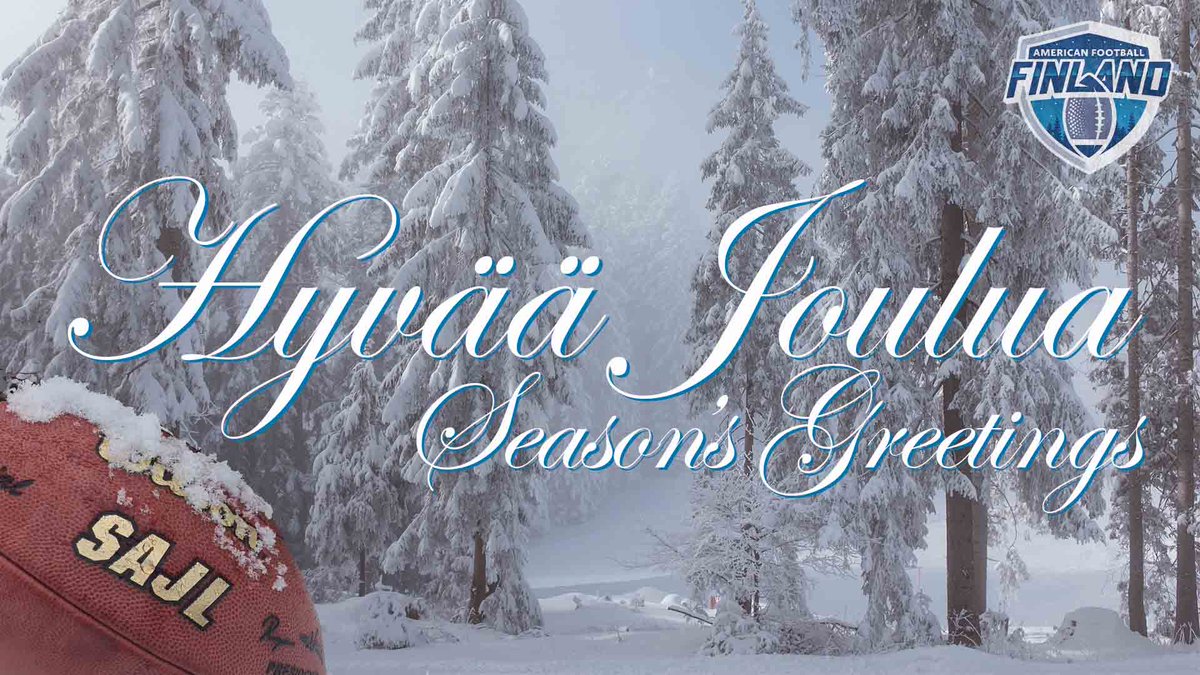 SAJLfootball's tweet photo. Suomen Amerikkalaisen Jalkapallon Liitto toivottaa Rauhallista Joulua ja Hyvää Uutta Vuotta yhteistyökumppaneilleen, jäsenilleen ja kaikille jenkkifutiksen ystäville 🎄 #sajl #americanfootballfinland https://t.co/UG0ULej7hx