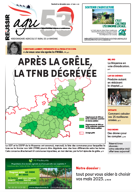 Agri_53's tweet photo. Demain @Agri_53 ouvre sur la dégrèvement de la #TFBN suite grêle mai 2022 en @lamayenne
On parle #lait de #chèvre avec #Agrial, #calcul #retraites agricoles, maïs #2023 avec @Arvalisofficiel , #volaille et #influenza, #bovins IBR et BVD avec #GDS53... https://t.co/GdpnLPAQy5