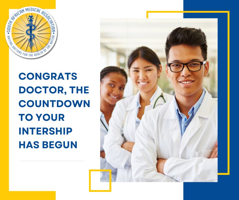 SAMedicalAssoc's tweet image. Young doctor, as you prepare to start your #internship in the NY, take us with you. Not only do we commit to contributing to your #professional growth, but we will also have your back when you need it most! Not a member, click here:
samedical.org/online-members…
#InternCountdown