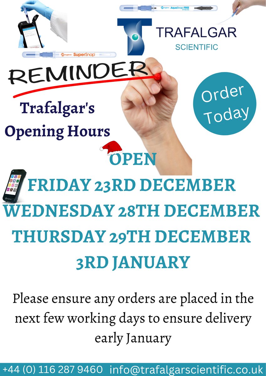 Tscientific's tweet photo. Make sure you get your orders in today and tomorrow to enable delivery early January😃 https://t.co/wMYZNz7J1G