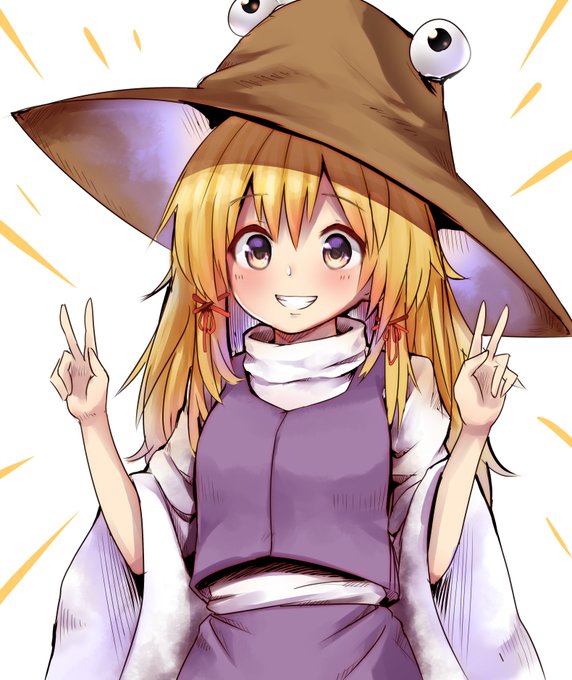 過去絵のダプルピースわこです#洩矢諏訪子 #東方Project 