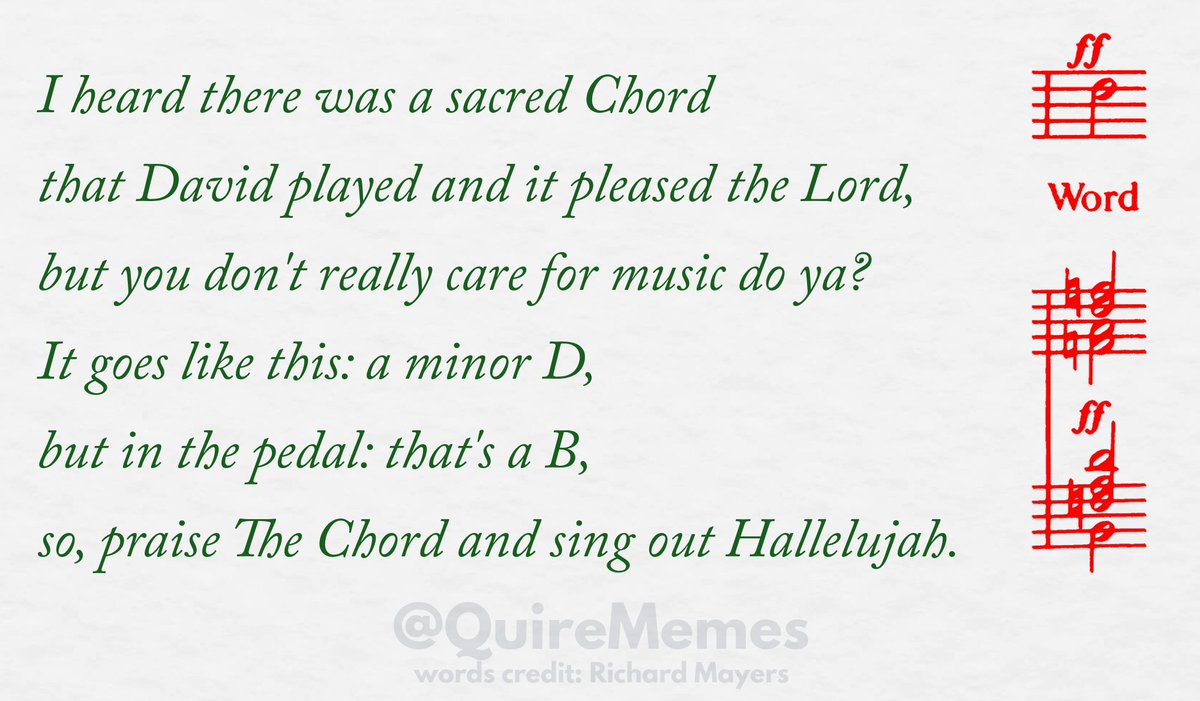 QuireMemes's tweet photo. Hallelujah for The Chord. https://t.co/Iov4JE2DSH