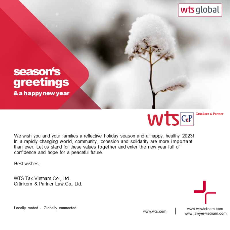 WtsVietnam's tweet photo. Happy Holidays and Best Wishes for 2023 from Vietnam!
#wts #wtsvietnam #WTSGlobal #holidayseason #seasonsgreetings https://t.co/pZ5MiQuezj