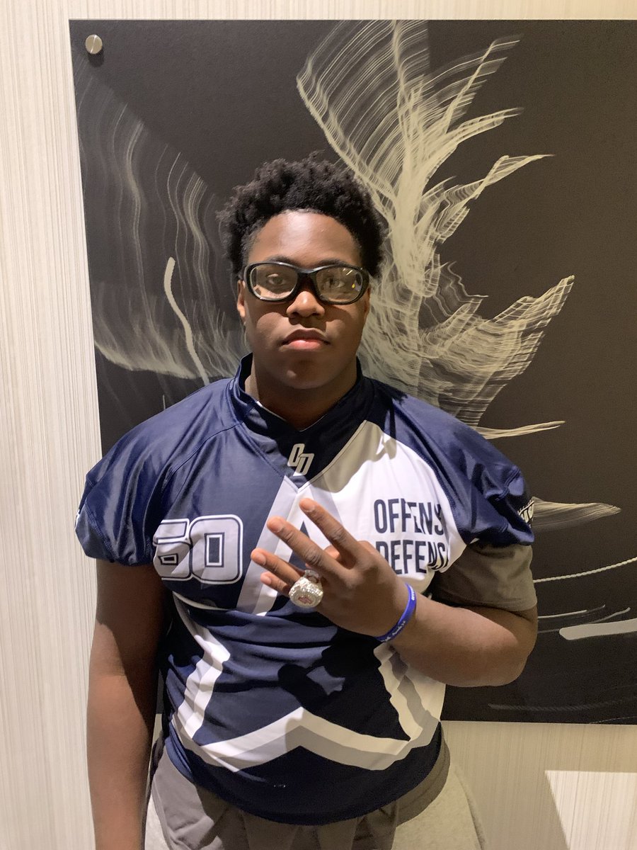 Coach_Brady's tweet photo. ⁦@AmangPierre⁩ talented ‘23 OL from Baltimore, MD got his bowl ring last night. ⁦@Get__Recruited⁩ https://t.co/oKGbrr6Sff
