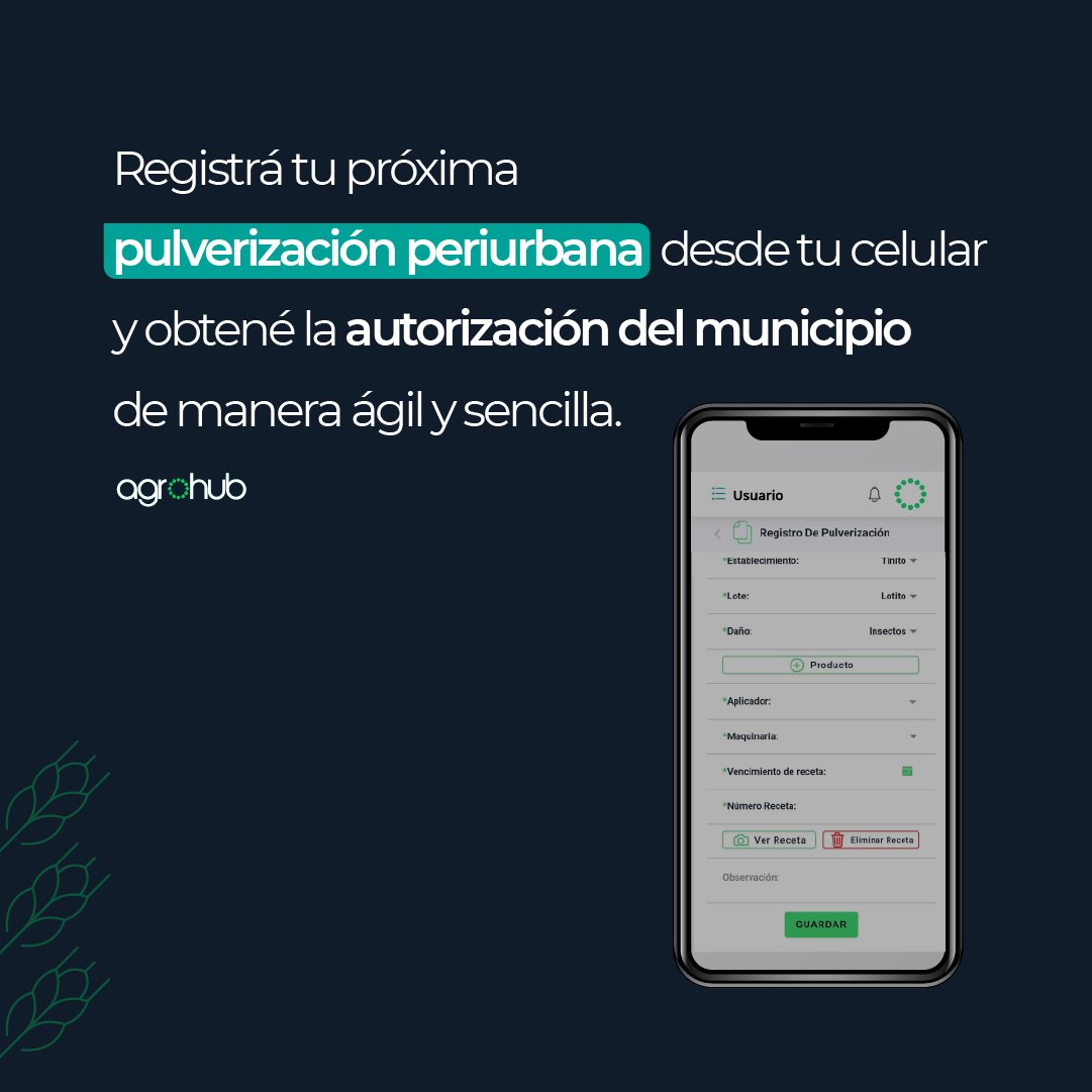 Registrá tu próxima #pulverización, cargá tu receta fitosanitaria y obtené la autorización para aplicar en tu lote periurbano con un solo click. 📲
#fitosanitarios #recetafitosanitaria