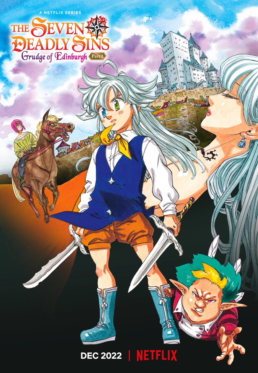 ShiroKiba4's tweet photo. La segunda parte de "Nanatsu no Taizai: Ensa no Edinburgh" se estrenará mundialmente en #Netflix en agosto de 2023.

La primera parte ya está disponible en la plataforma https://t.co/OwQDXquULV