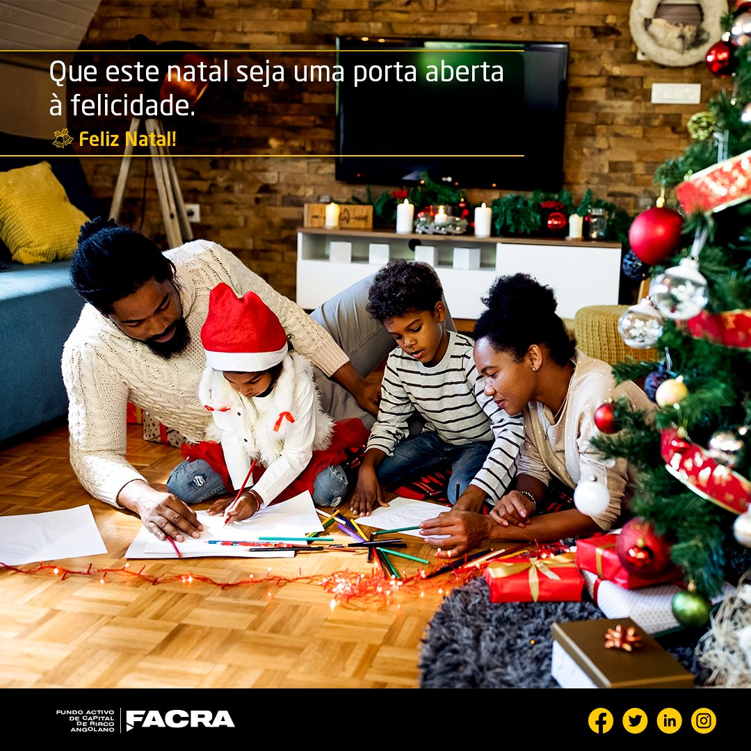 facraangola's tweet photo. Que este Natal seja uma porta aberta à felicidade.
Feliz Natal!!!
#facra #facranews #feliznatal https://t.co/Eia5jP8UOZ