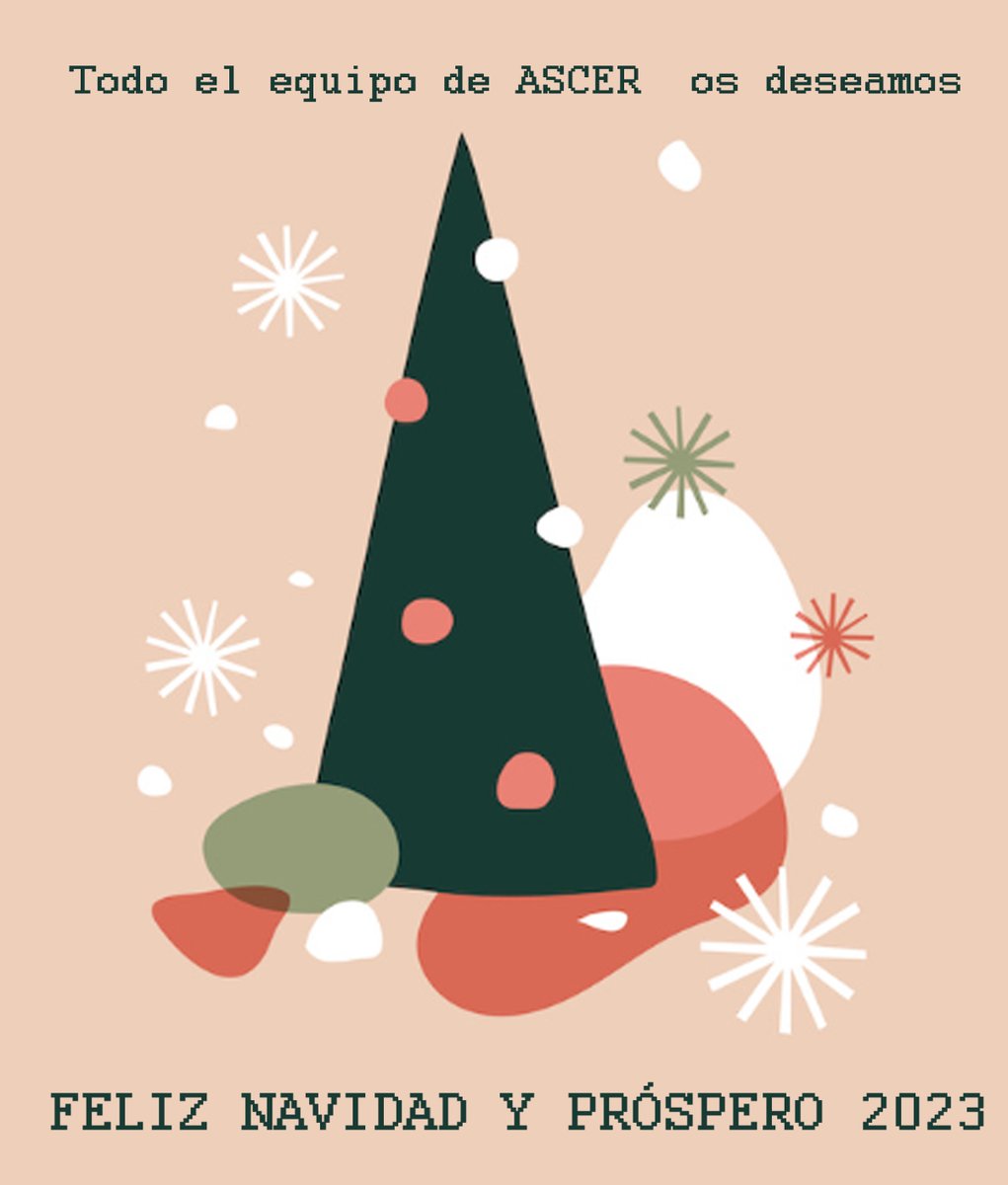 ASCER_comunica's tweet photo. 🎄El equipo de #ASCER y #TileofSpain os deseamos unas muy felices fiestas y un próspero año nuevo
En 2⃣0⃣2⃣3⃣ continuaremos con nuestra labor en la defensa del sector y de nuestras empresas💫 https://t.co/LxIJSMeDPW