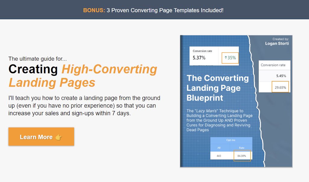And if you’re looking for paid help with your landing pages I put together:

• video lessons on stru