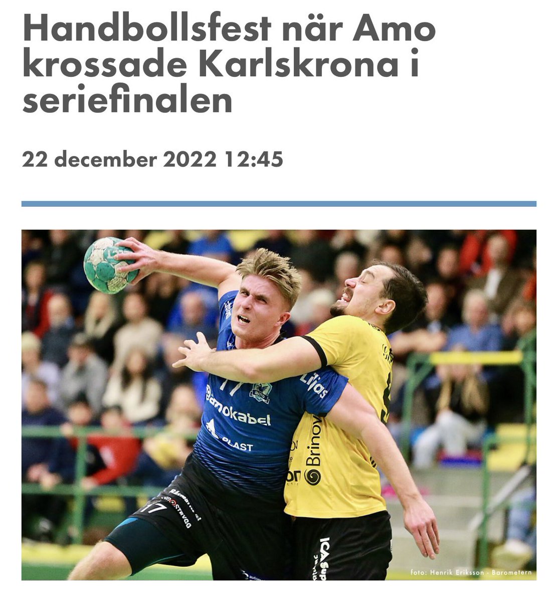 Läs mer om gårdagens handbollsfest på amohandboll.com 💙🖤