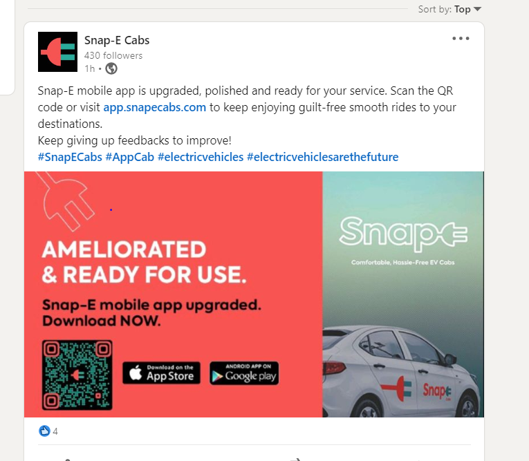 manojgupta1979's tweet photo. Snap E Cabs Mobile App is upgraded. New Tech Head was hired by the company a few months back for the same.

#Steelmantelecom
#electric 
#ElectricVehicles https://t.co/YBZlrHwbso