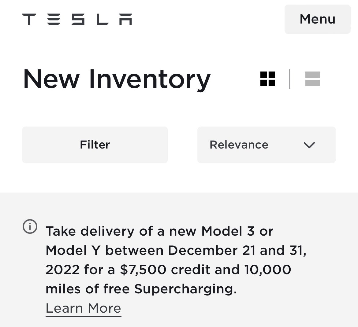 discountflipper's tweet photo. Tesla end of year liquidating sale😄 https://t.co/6rK3fRKyFu