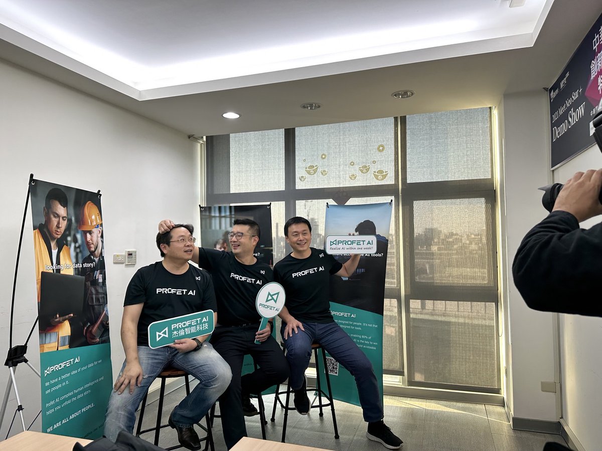 profet_ai's tweet photo. Looking at the playfulness of the three founders of Profet AI, I wonder what makes them so happy. Are they going to make a film?🤣🤣
#ProfetAI
#AI
#Manufacturing https://t.co/0MLKynqlsd