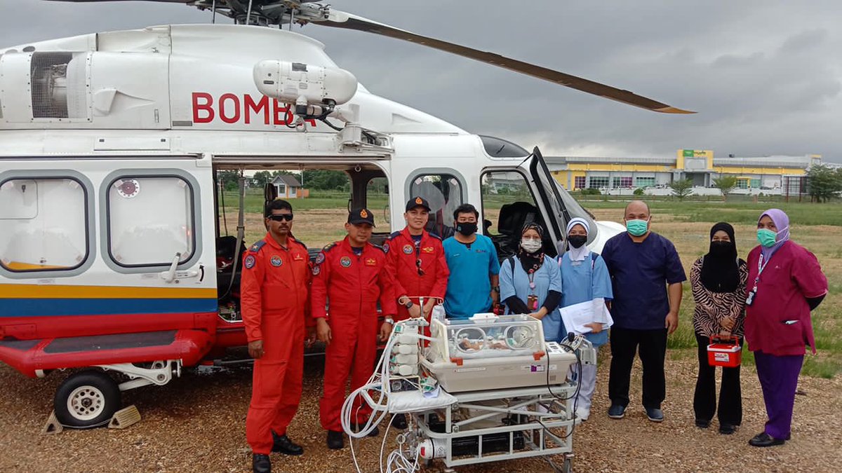 MEDEVAC ‘A’

PENERBANGAN MEDEVAC ‘A’ MEMBAWA SEORANG BAYI PEREMPUAN PESAKIT JANTUNG KE HOSPITAL UNIVERSITI SAINS MALAYSIA
<a href="/KP_bombaJBPM/">YAS Dato' Sri Abdul Wahab bin Hj Mat Yasin</a> 
<a href="/NaziliMahmood/">Nazili Hj. Mahmood</a> 
<a href="/capt_saiful/">Muhammad Saiful Nizam Bin Samsudin</a> 
<a href="/capt_naifos71/">Sofian Ahmed</a> 
<a href="/AbgSann/">Mohd Sani Majid</a> 
<a href="/sulaiman_khairy/">khairy sulaiman</a> 
<a href="/mohdhasrizal/">mohd hasrizal</a> 
<a href="/ruzaidi_mohd/">Mohd Ruzaidi</a>