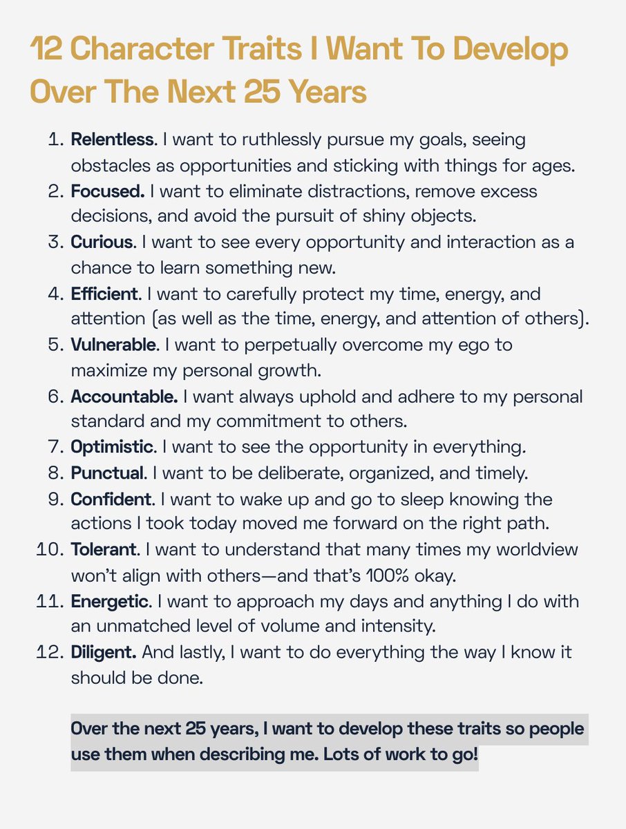 dickiebush's tweet photo. 12 Character Traits I Want To Develop Over The Next 25 Years: https://t.co/CPnAiKpSlR