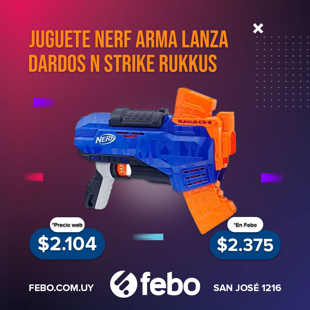FEBOUY's tweet photo. Increíbles descuentos en todos nuestros productos Nerf te están esperando!! Las mejores opciones de regalos para estas fiestas las podes encontrar en Febo. Deslizá para conocer las mejores opciones que tenemos disponibles!! ¿Cuál es tu favorita? 🙌🏻🎁 https://t.co/Ixj3XM1aL3
