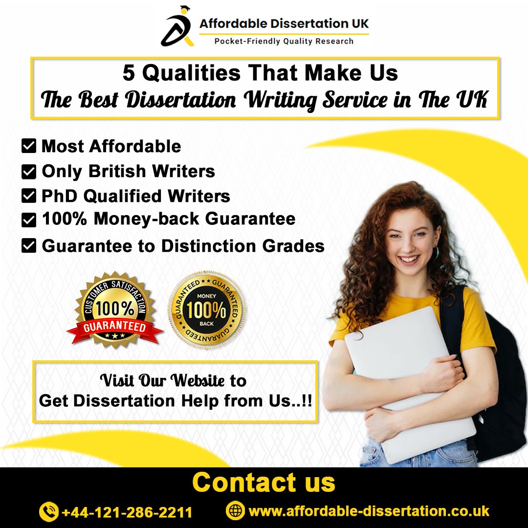 AffDissertation's tweet image. 5 Qualities That Make Us The #BestDissertationWritingService in The #UK
👉 Most #Affordable
👉 Only #BritishWriters
👉 PhD Qualified #Writers
👉 Guarantee #Distinction Grades
Visit Our Website affordable-dissertation.co.uk to Get Dissertation Help from Us..!!