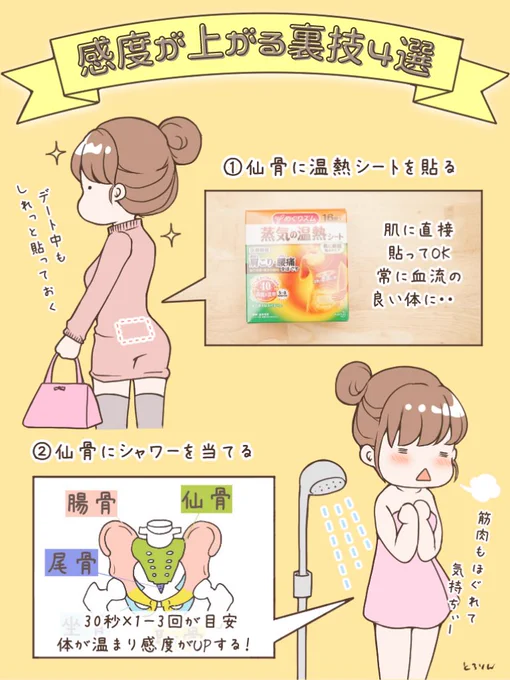 【感度が上がる裏技シリーズ】

いつものセックスが格段に気持ち良くなる⁉️練習要らずで簡単に変化を感じやすい"裏技"4選お届けします…💕ポイントは「血流」を良くすること✨体が温まって濡れやすく、勃ちやすく…デート中から仕込んでもよし、行為中に取り入れてもよし…大事な夜にお役立て下さい♡ 
