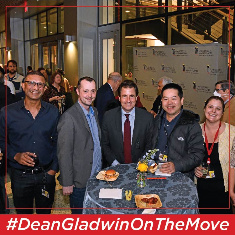 Dean Gladwin enjoys spending time with faculty and staff from across the University of Maryland School of Medicine at the Dean’s recent Holiday Reception. #DeanGladwinOnTheMove