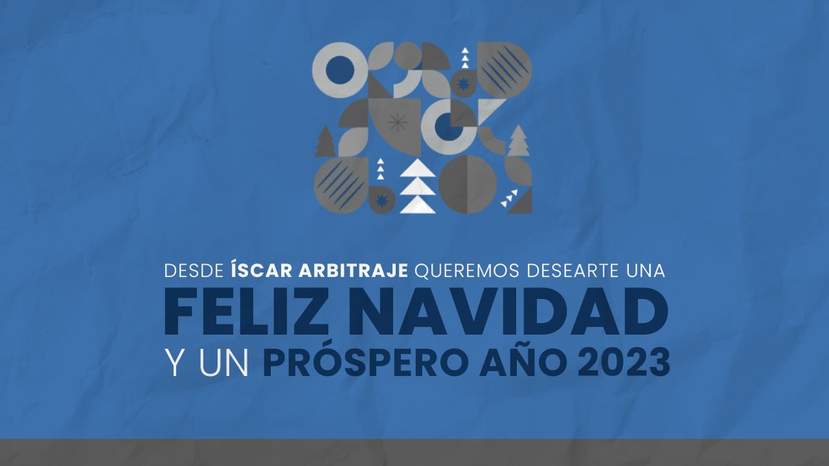 🎄 El equipo de Íscar Arbitraje os desea una feliz Navidad y un próspero año 2023. Queremos agradeceros por todo lo que hemos compartido este año, y confiamos en seguir cosechando éxitos juntos.

Porque lo mejor, siempre está por llegar.

Cheers! 🍾🥂 #CulturaDeArbitraje