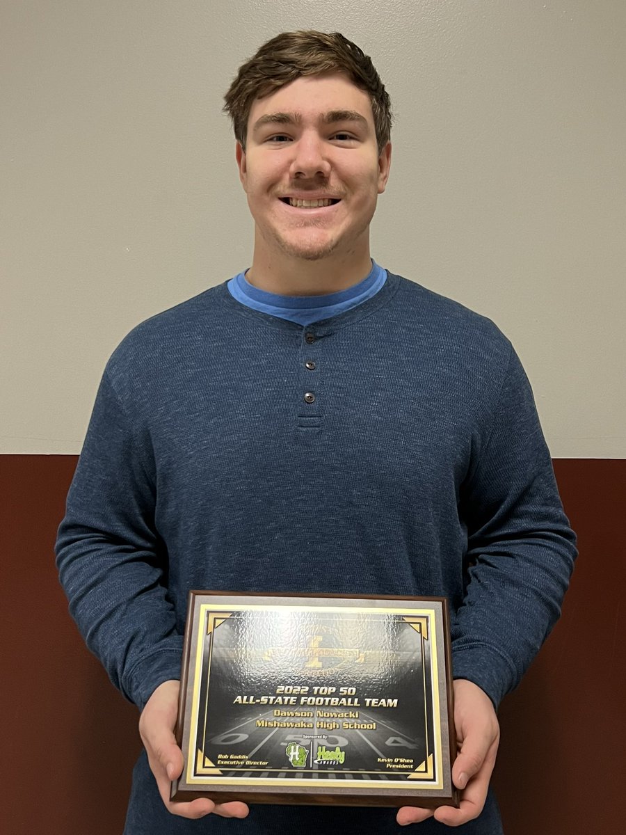 Congratulations Dawson Nowacki-2022 IFCA Top 50 All State Team! <a href="/CavemenFB/">Mishawaka Football</a> <a href="/DawsonNowacki/">Dawson Nowacki</a> <a href="/KeithKinder2/">Keith Kinder</a> <a href="/BodyMishawaka/">Mishawaka Student Body</a>
