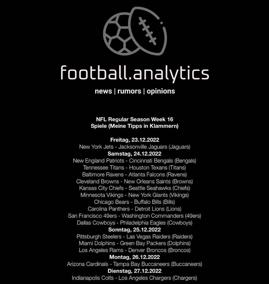 ftbllanalytics's tweet photo. Hey! Auch diesen Donnerstag gibt es wieder eine Preview von mir! Weihnachten steht vor der Tür und es gibt wieder jede Menge hochklassigen NFL Football zu sehen! Meine Tipps habe ich euch natürlich auch dazugepackt. #ranNFL #ranNFLsuechtig #NFLGermany #DALvsPHI #Christmas https://t.co/VbM2Ixan2p