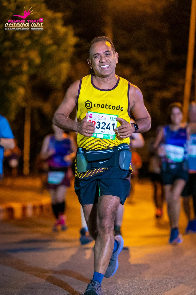rootcode_io's tweet image. #Congratulations to our COO, Mangala Perera @mapelk on completing another successful half-marathon (21.1 Km) at the Chiang Mai #Marathon 2022 event in Thailand. You inspire us to push the limits of our body and mind and we must say that your vest looks fleek 😎

#rootcode
