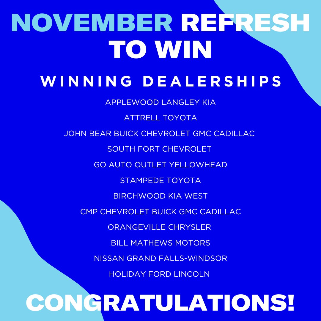 SXM_Auto's tweet image. Congrats to the dealerships of our Nov Refresh to Win contest. For Dec, you have a chance to win 1 of 10 JBL Soundbar. Every radio refreshed on your SXM-equipped pre-owned vehicle is a ticket to enter. Download the SXM Dealer App, scan the VIN and a signal will be sent.