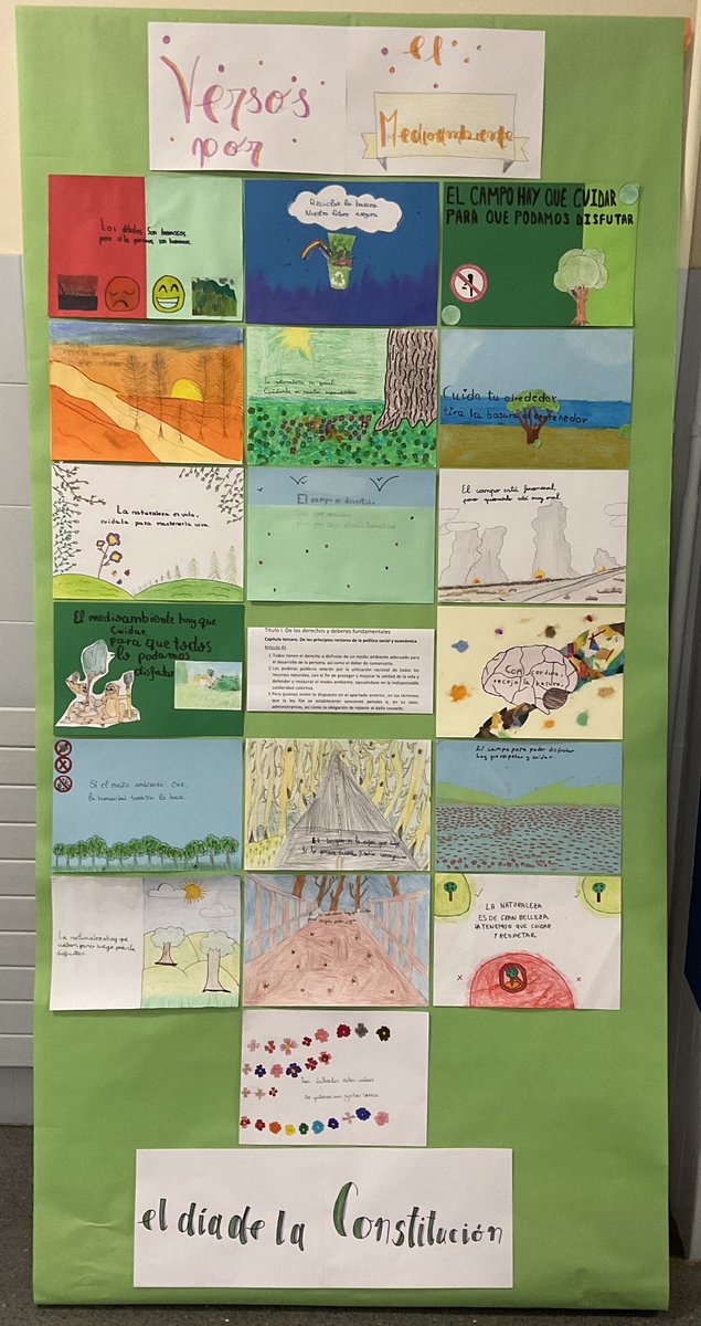 Una pequeña muestra del trabajo del alumnado de este último mes. El fino equilibrio de mantener lo analógico y lo digital. acortar.link/PRVvbL  #Constituciónespañola