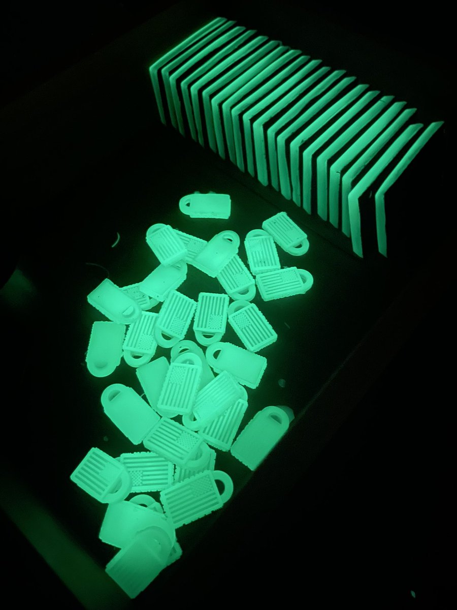 The “glow lab” is in production of our chem-light alternative patches and zipper pulls. #lowlight #glow #AmericanRuck #MadeintheUS