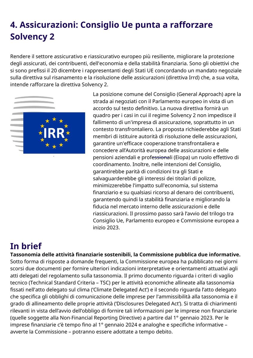 FeBAF's tweet photo. Lettera f 45/2022:
1. #FeBAF: piano attività 2023; 2. @As_Aifi “sbarca” in TV; 3. In arrivo review #mifir #mifid2; 4. ConsiglioUE e #IRR. In brief: #tassonomiaUe.
Auguri di buone feste da Lettera f https://t.co/zn7sVeJkO8