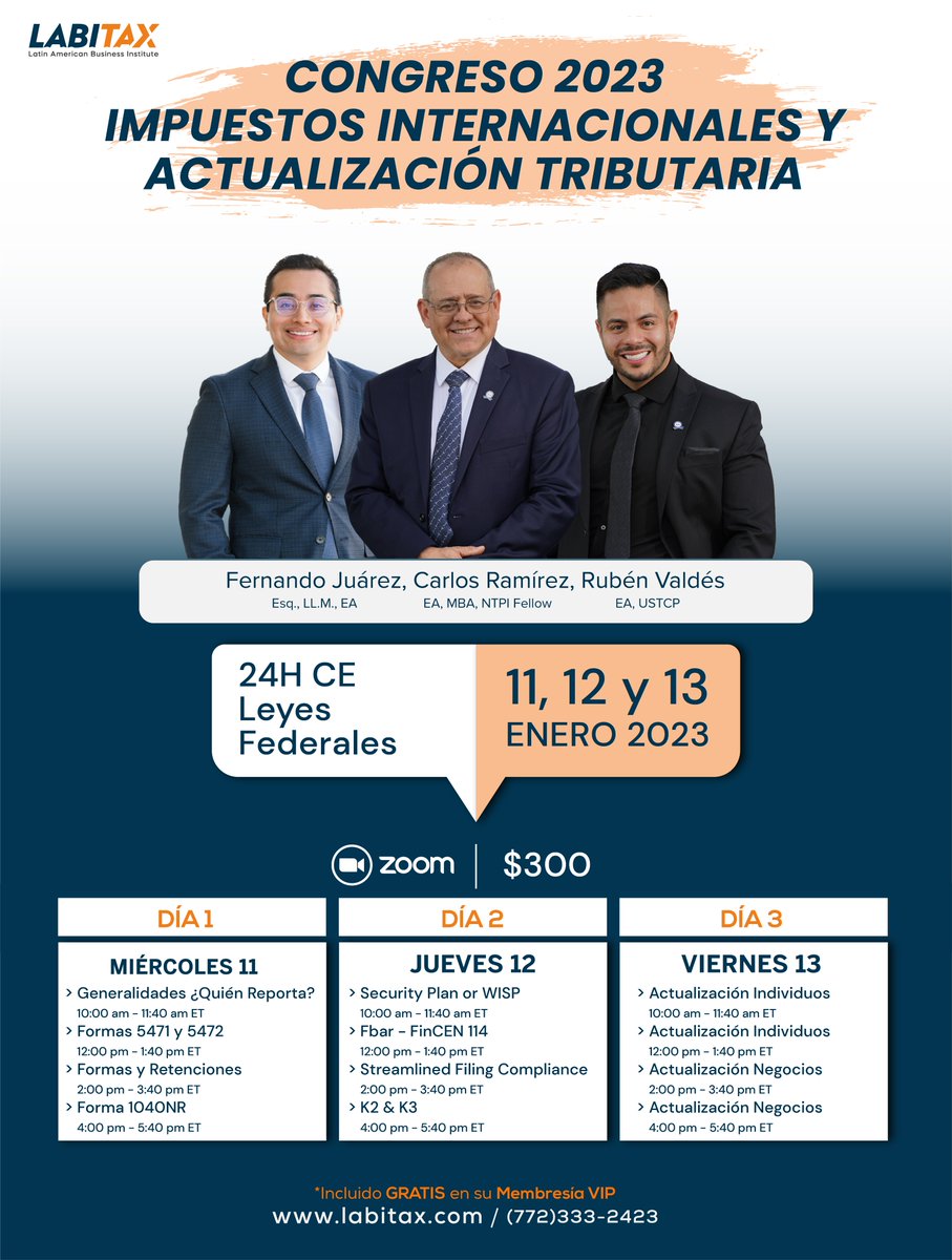 labitax's tweet photo. 📌 Incremente sus conocimientos inscribiéndose en el 𝗖𝗢𝗡𝗚𝗥𝗘𝗦𝗢 𝟮𝟬𝟮𝟯 𝗜𝗠𝗣𝗨𝗘𝗦𝗧𝗢𝗦 𝗜𝗡𝗧𝗘𝗥𝗡𝗔𝗖𝗜𝗢𝗡𝗔𝗟𝗘𝗦 𝗬 𝗔𝗖𝗧𝗨𝗔𝗟𝗜𝗭𝗔𝗖𝗜𝗢́𝗡 𝗧𝗥𝗜𝗕𝗨𝗧𝗔𝗥𝗜𝗔
Regístrese aquí: https://t.co/2YXVtFjglQ
#LabitaxVIP #CongresoTributario #ActualizaciónTributaria https://t.co/3fmMCJPVih