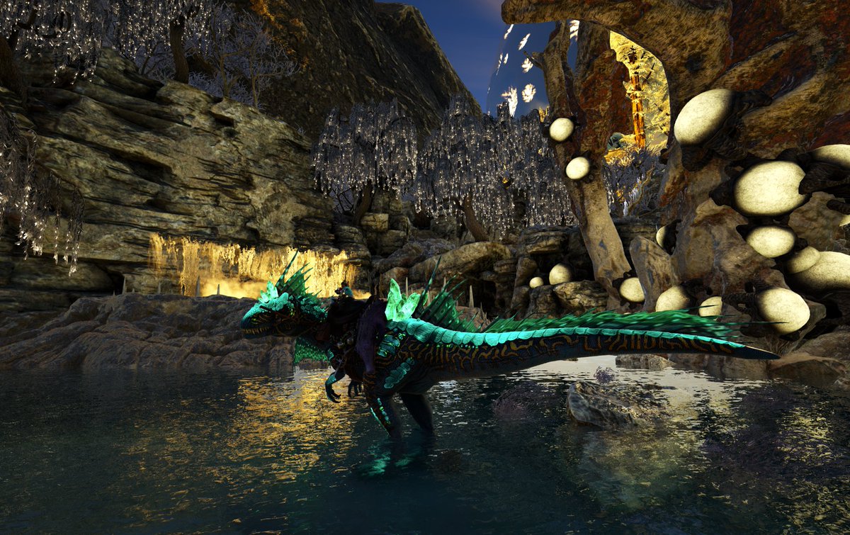 LadyBixx's tweet photo. I have alot to do today before Christmas, maybe some Taeniastella with my Favorite Allo later. With her New @ecoModsGames saddle. @dodemo_kensyou #ARK #moddedArk https://t.co/SAe1wmvGQy