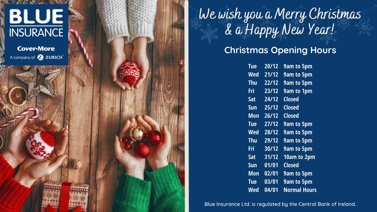 Here is a schedule of our opening hours during the upcoming Christmas period! 🎄🎅